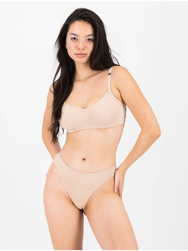 Brassière en coton bio | Nude "mina nude sable"