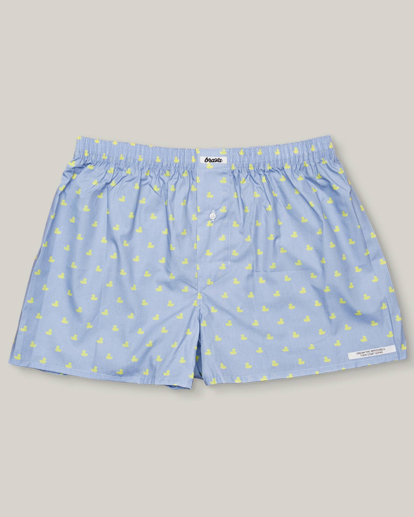 Caleçon à motifs en coton bio - leo's rubber duckies underwear blue