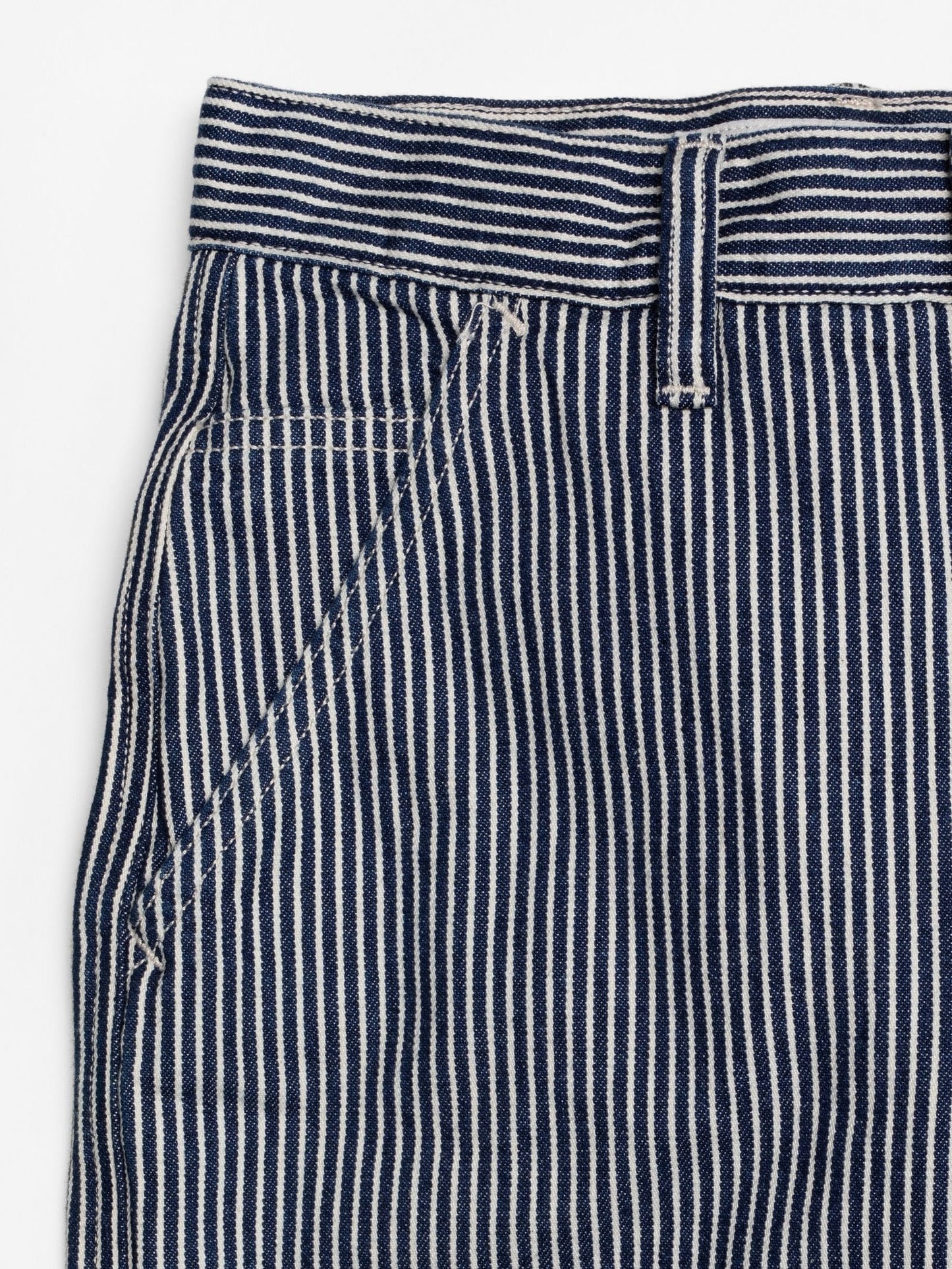 Pantalon rayé en coton bio | inez striped pants - blue/offwhite