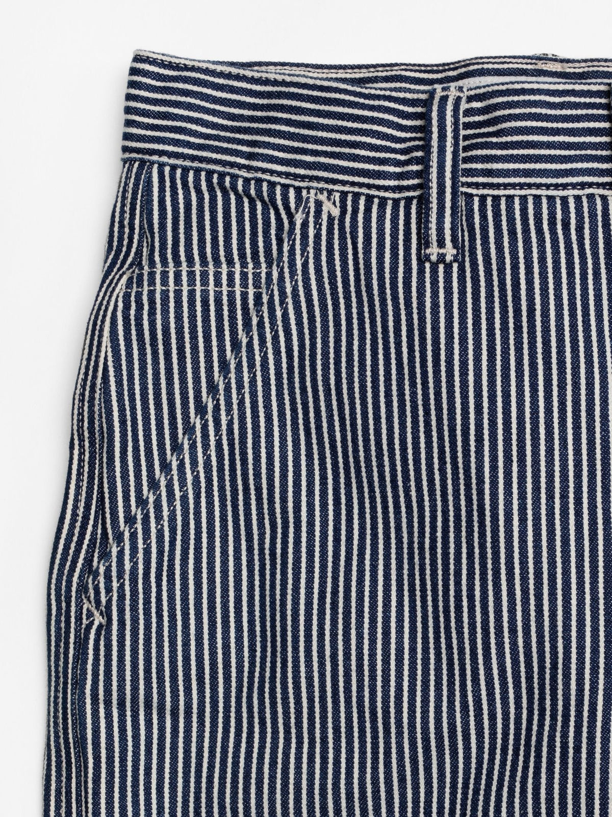 Pantalon rayé en coton bio | inez striped pants - blue/offwhite