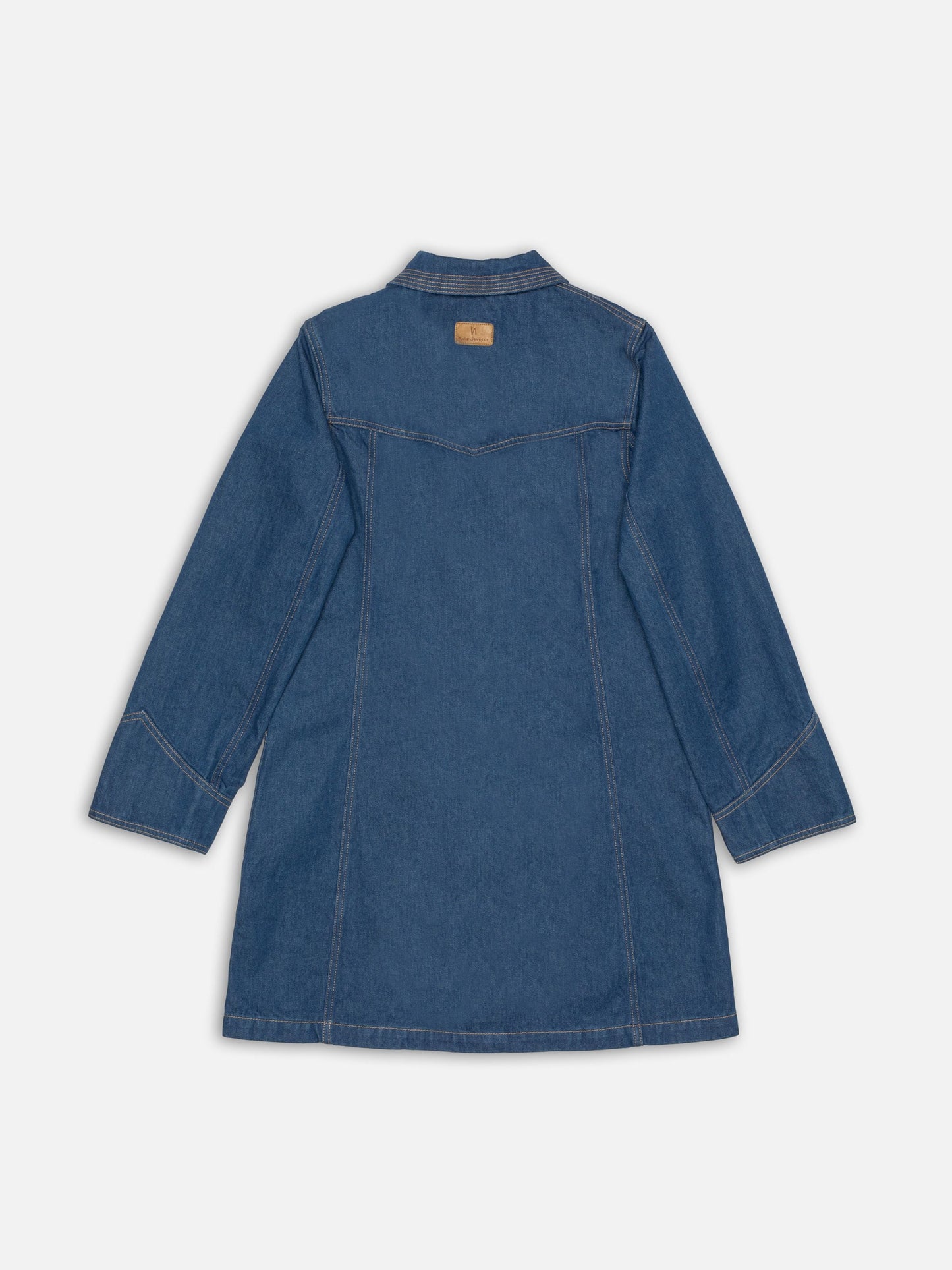 Robe denim en coton biologique | bleu "maj western denim dress - blue"