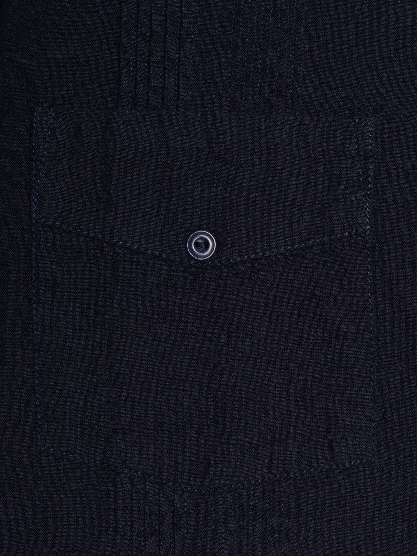 Chemise en coton bio | marine "ryan pleats cuban shirt - blueberry"