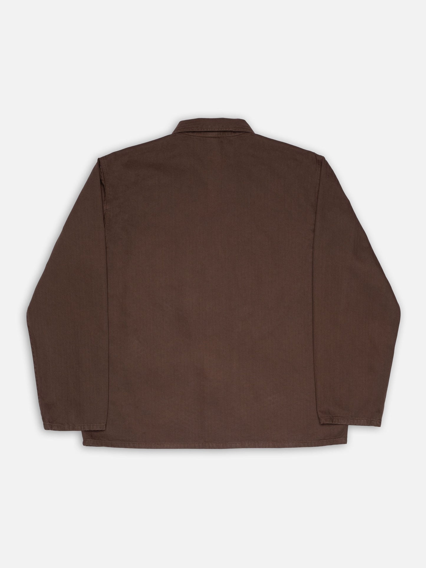 Veste en coton bio | marron "buddy herringbone chore jacket - walnut"