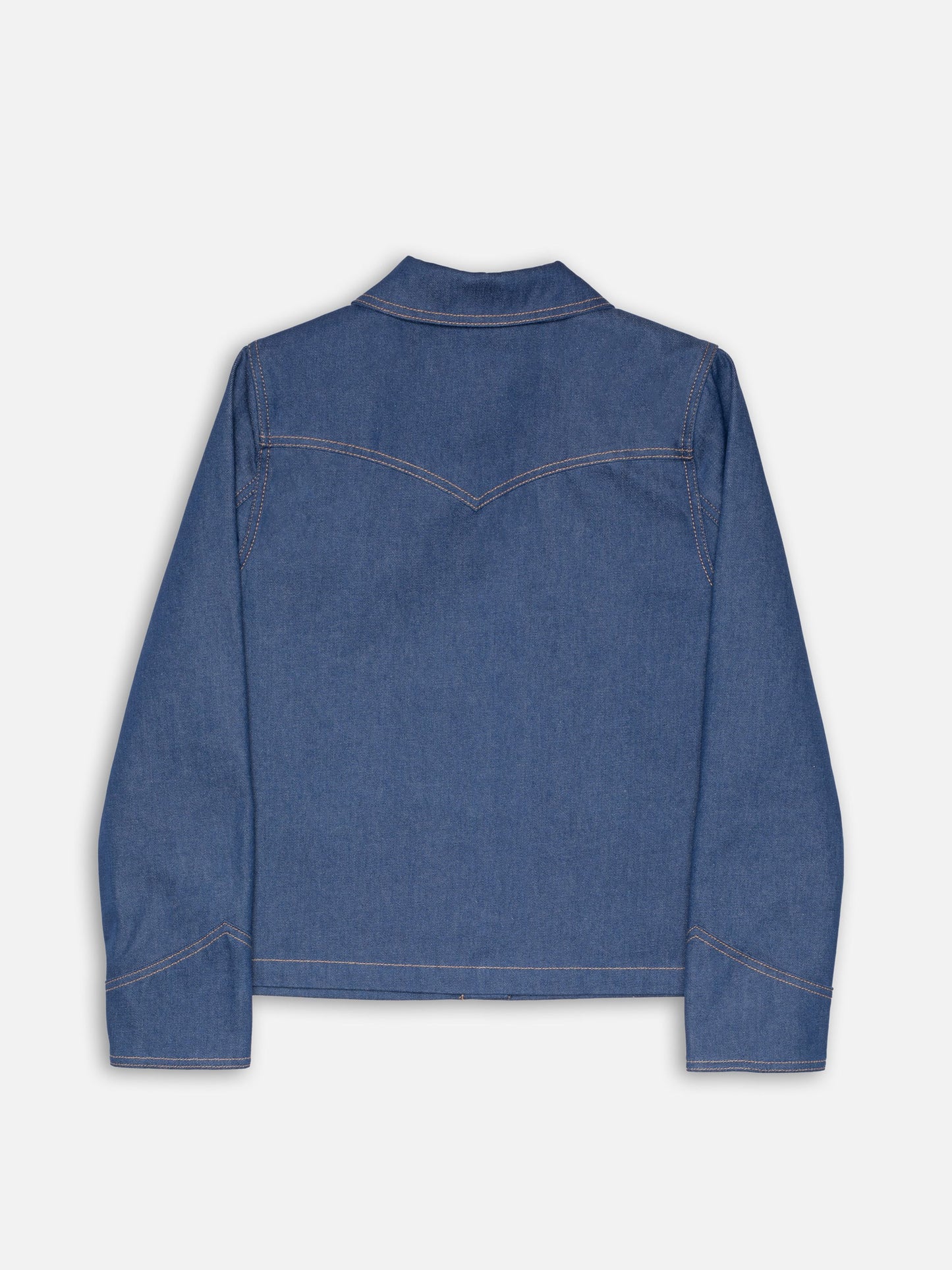 Veste en jean brut en coton bio - kelly western jacket 70's blue denim