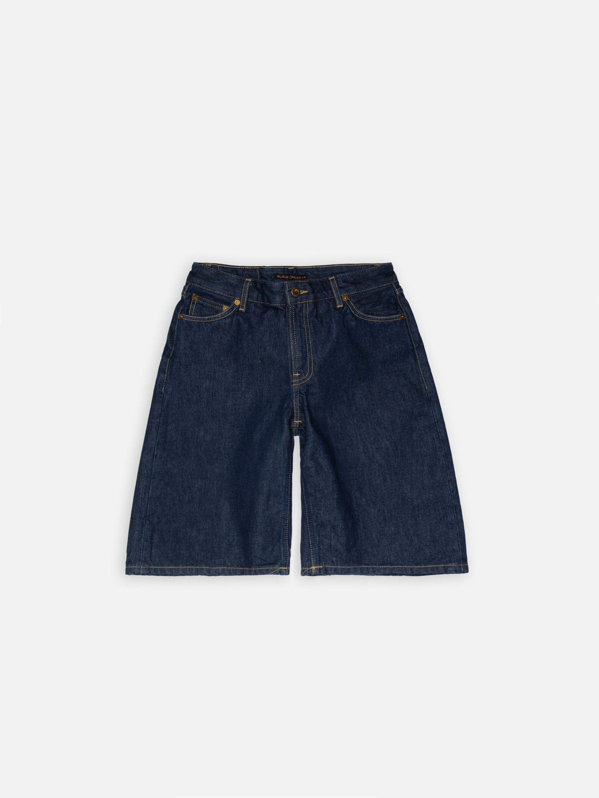 Short bermuda denim en coton bio | bleu 'Meja denim shorts rinse dark blue'