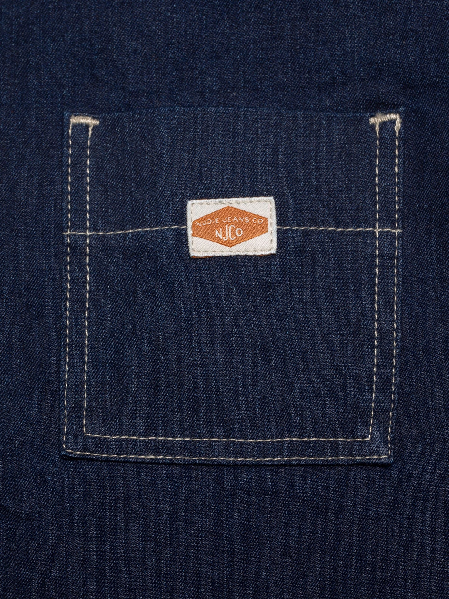 Chemise denim en coton biologique | bleu "Lina painter denim shirt dark blue - dark blue"