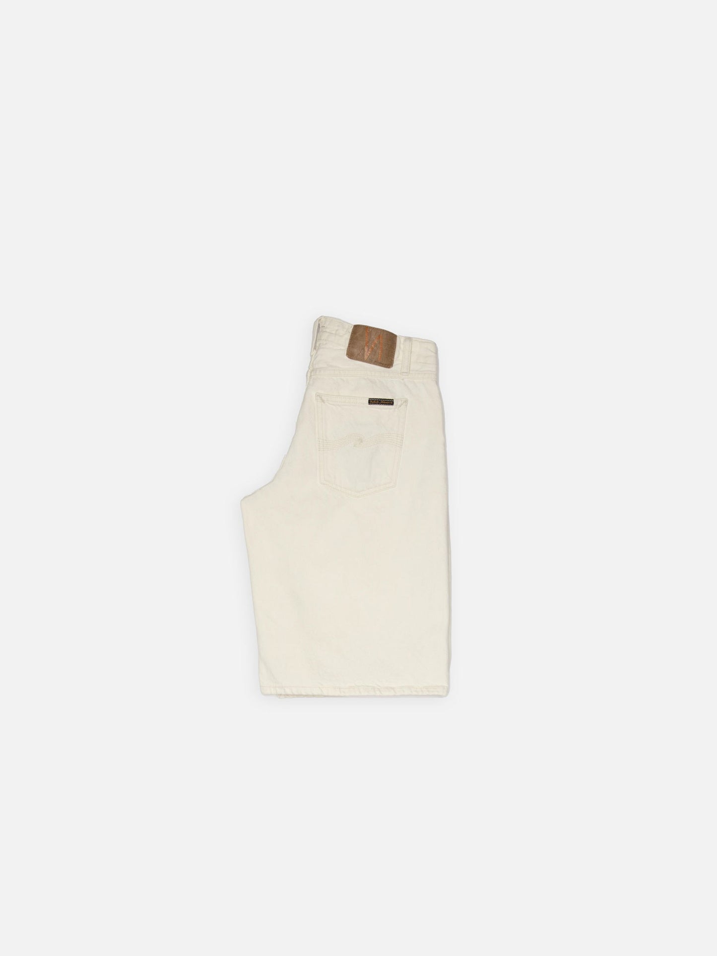 Short bermuda en coton biologique | beige "Meja denim shorts ivory"