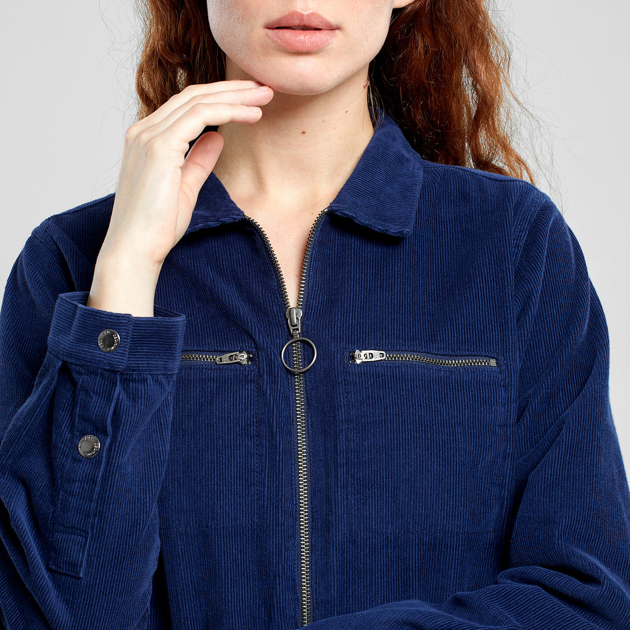 Salopette velours en coton bio | bleu marine "overall hultsfred corduroy navy black iris"