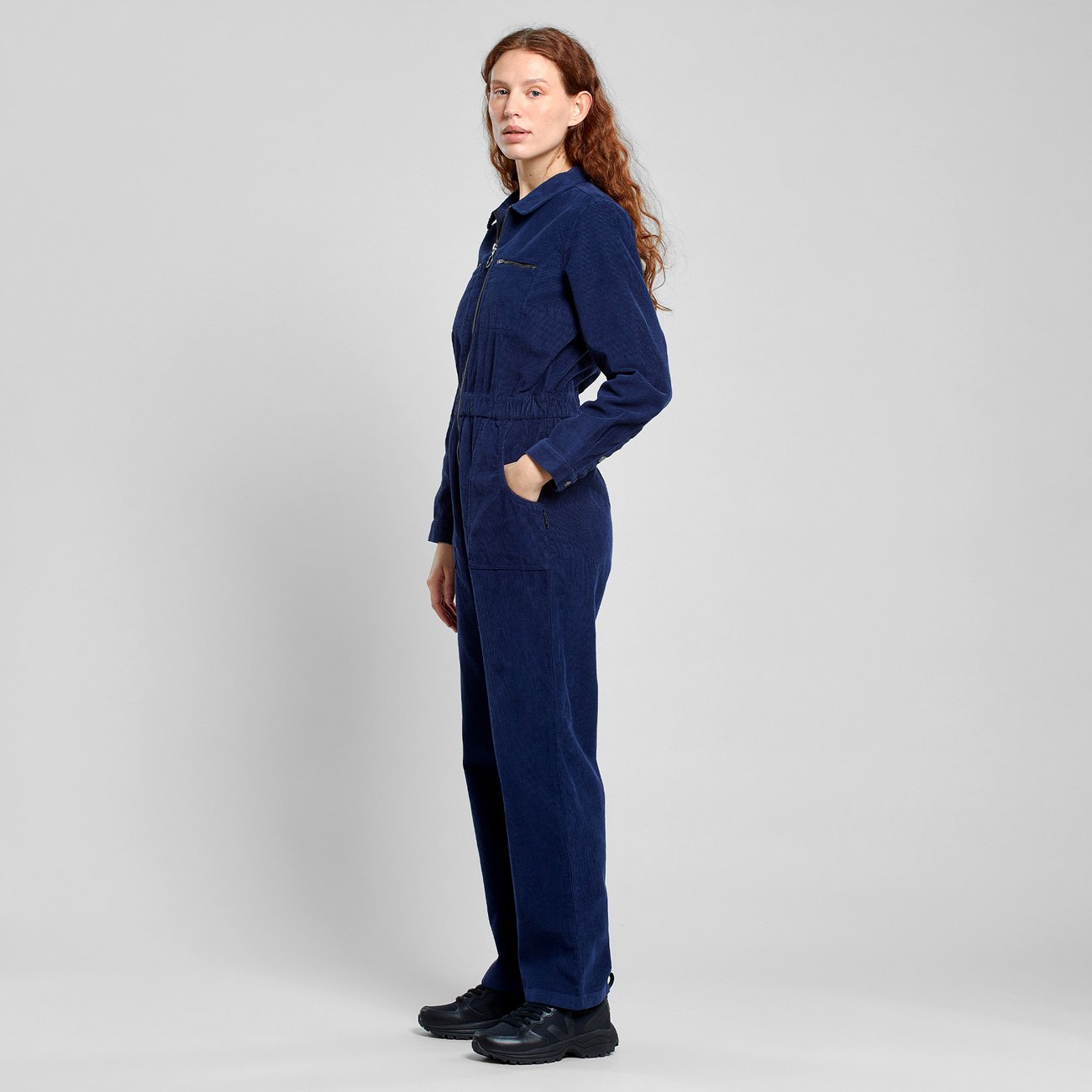 Salopette velours en coton bio | bleu marine "overall hultsfred corduroy navy black iris"