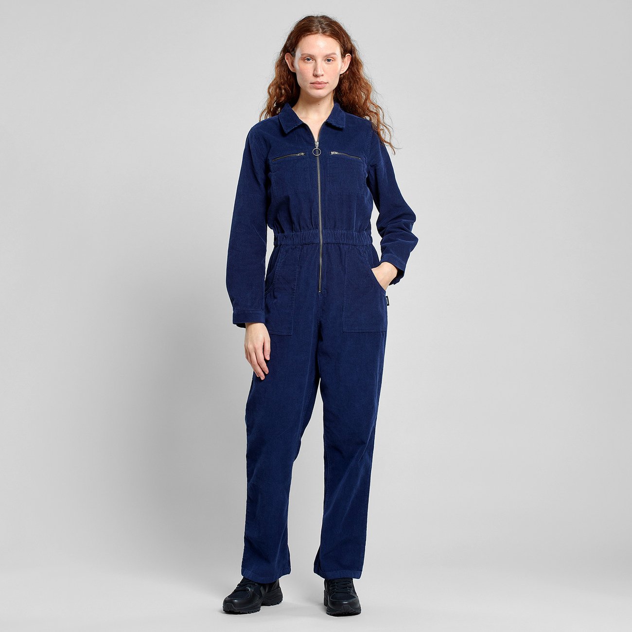 Salopette velours en coton bio | bleu marine "overall hultsfred corduroy navy black iris"
