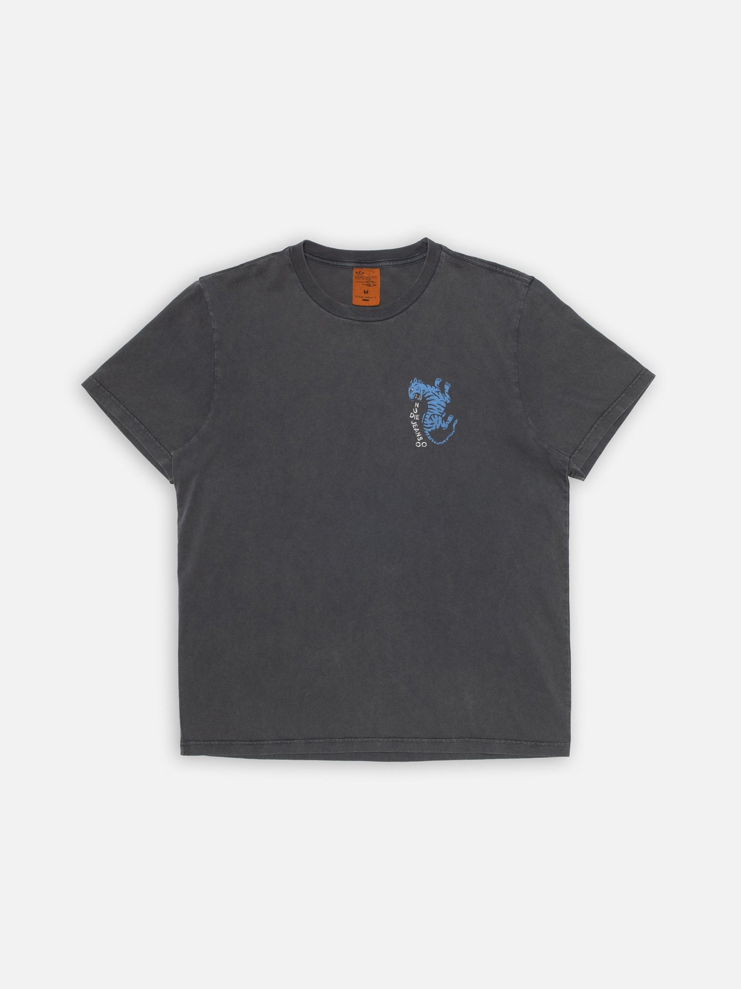 T-shirt imprimé en coton biologique | antracite "roy wrong place t-shirt"