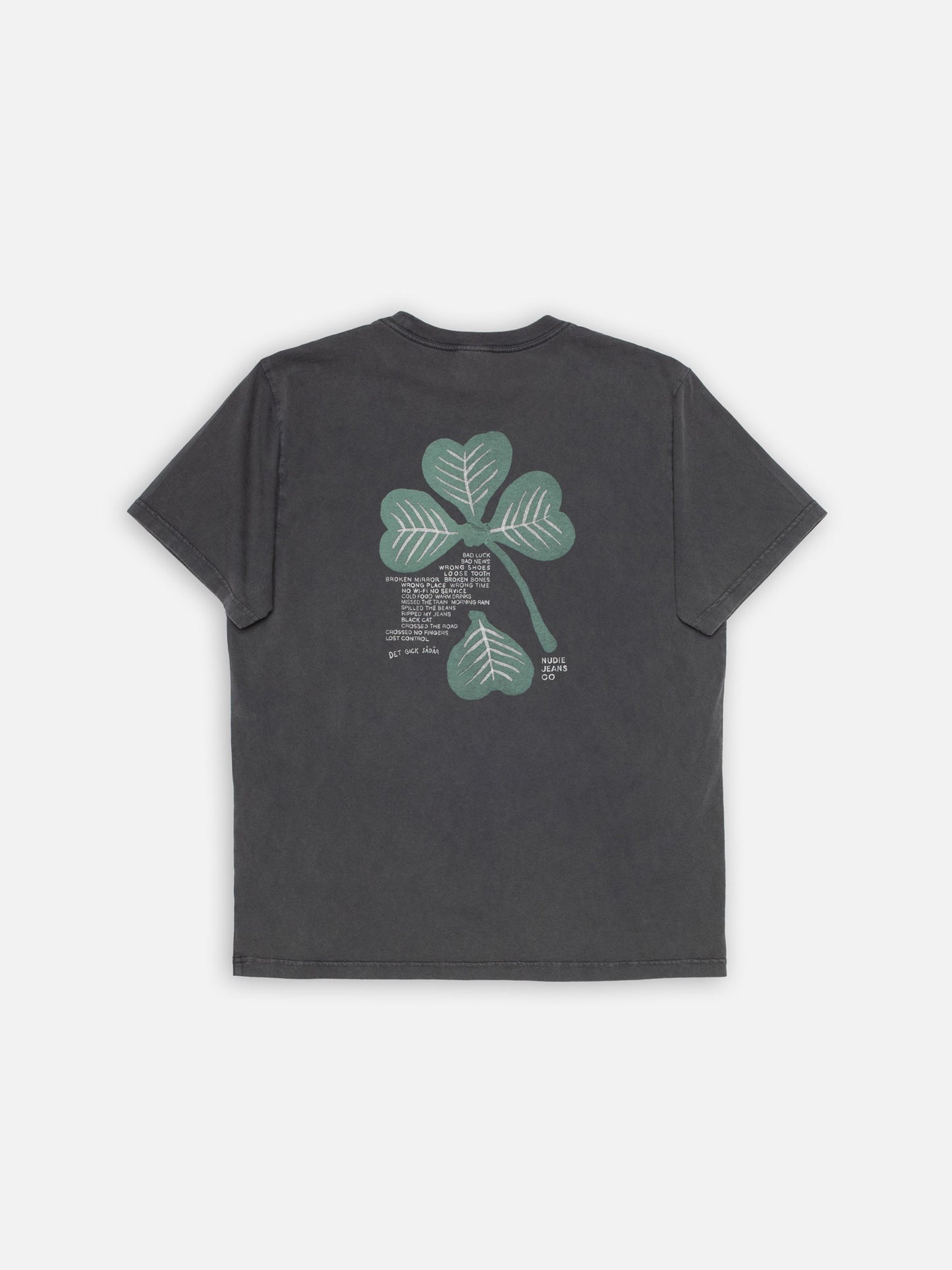 T-shirt imprimé en coton bio | gris "Roy lost leaf t-shirt - antracite"