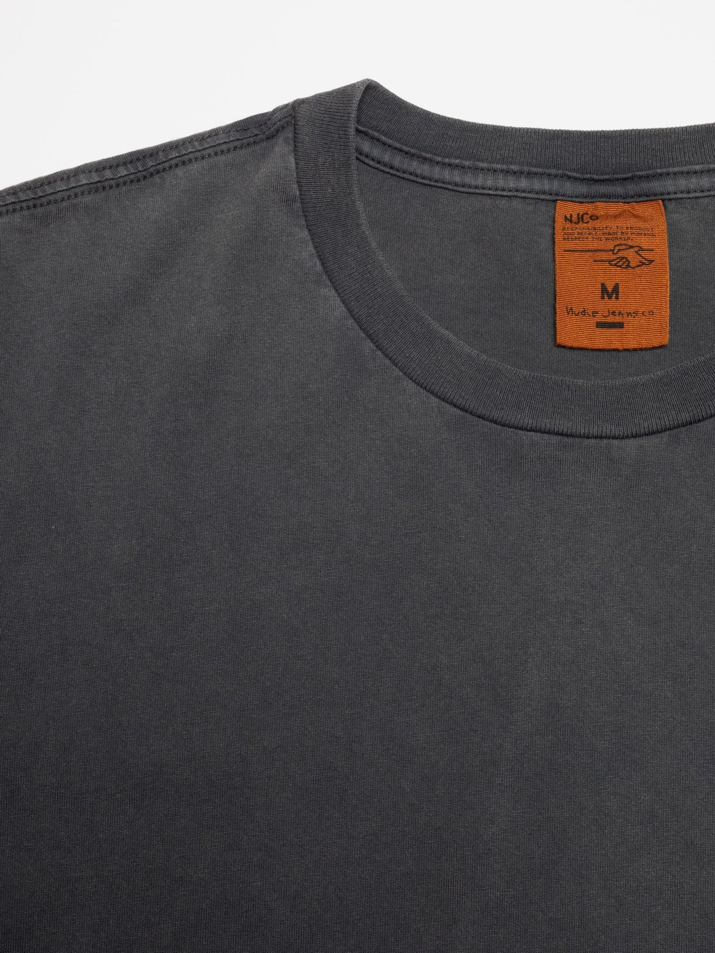 T-shirt imprimé en coton bio | gris "Roy lost leaf t-shirt - antracite"