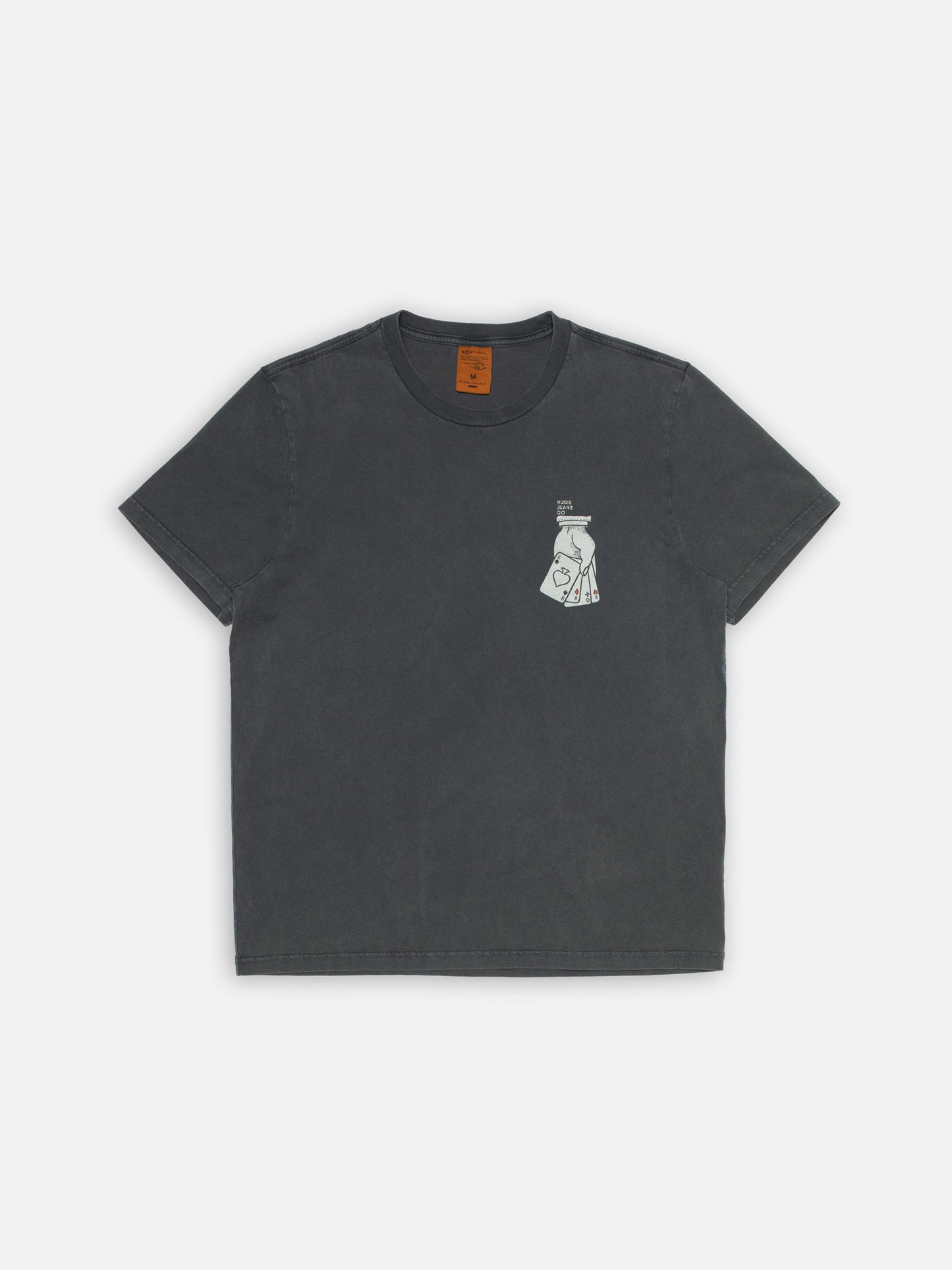 T-shirt imprimé en coton biologique | gris "Roy nope t-shirt - antracite"