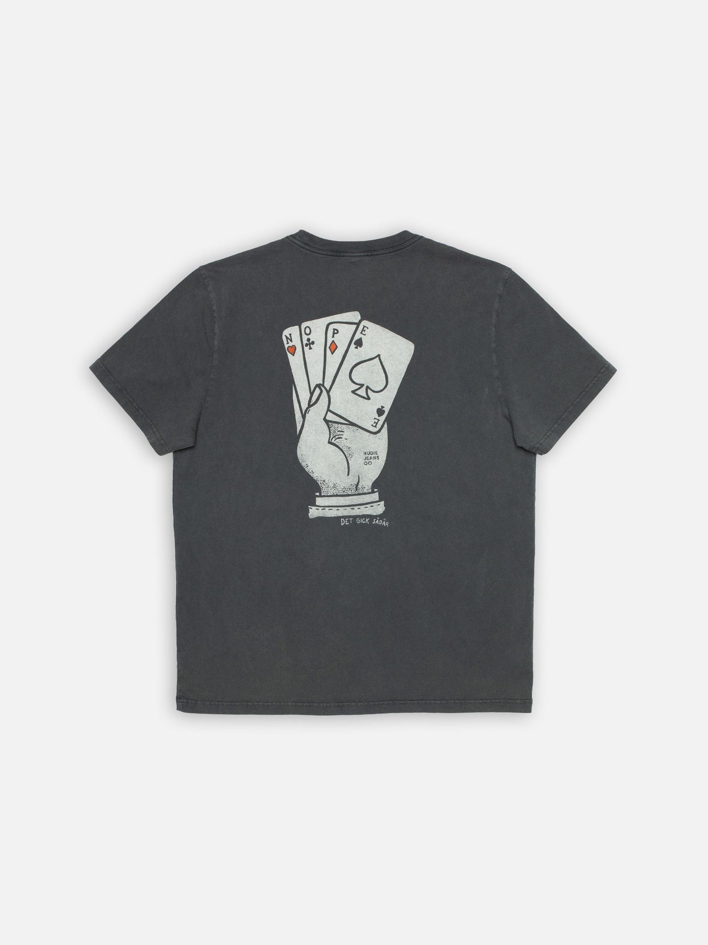 T-shirt imprimé en coton biologique | gris "Roy nope t-shirt - antracite"