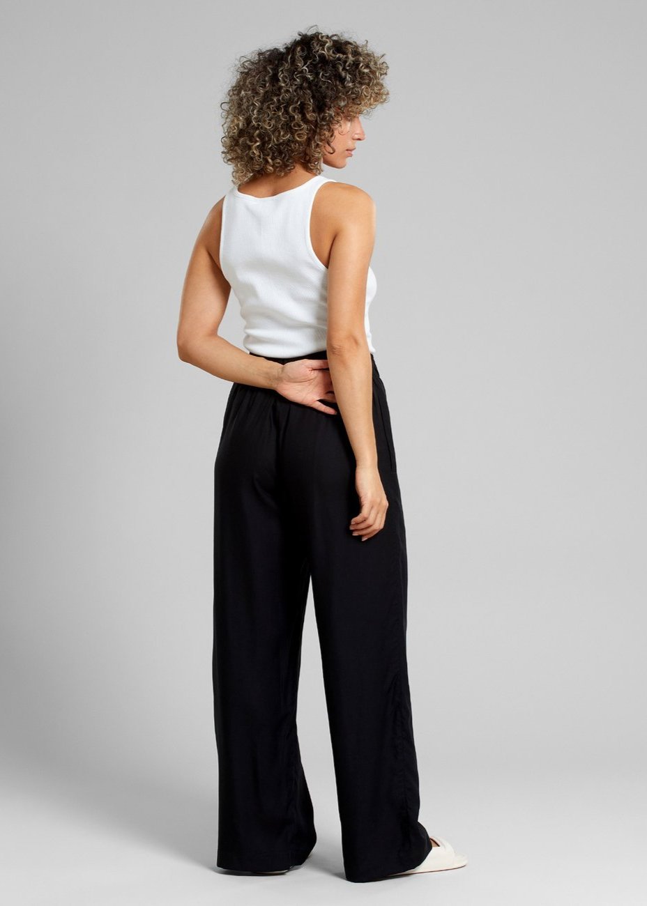Pantalon large en tencel | Noir "pants ale black"