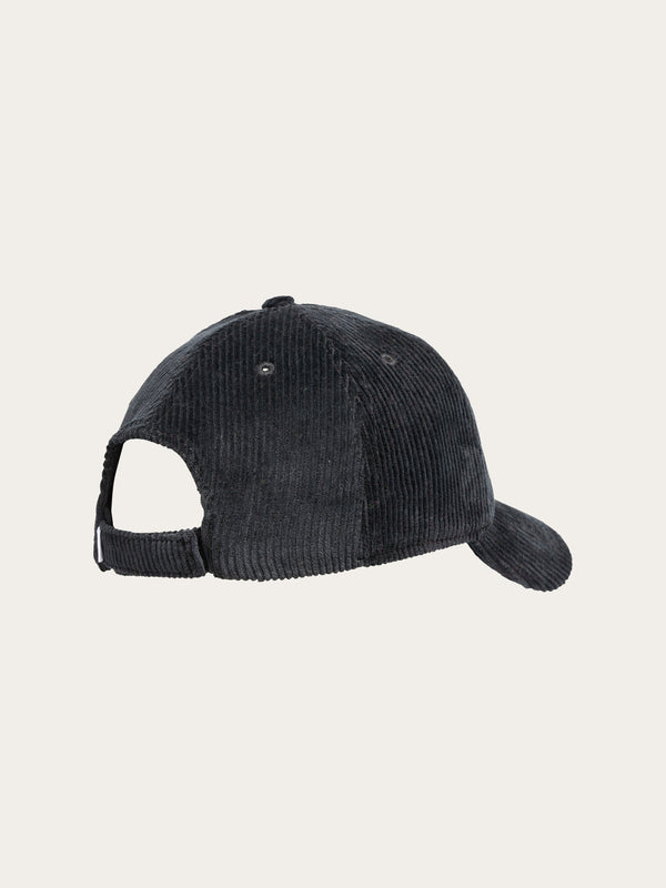 Casquette en velours de coton bio | Noir "8 wales corduroy cap black jet"