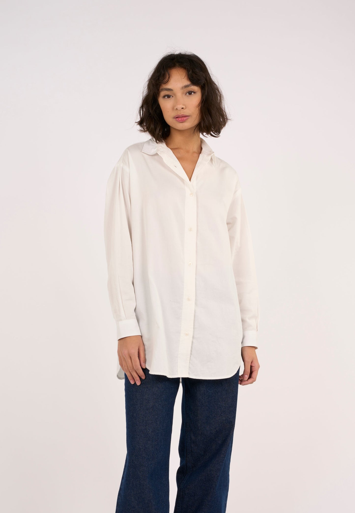 Chemise blanche en coton bio - classic volume sleeve shirt