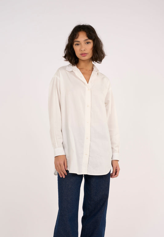 Chemise blanche en coton bio - classic volume sleeve shirt