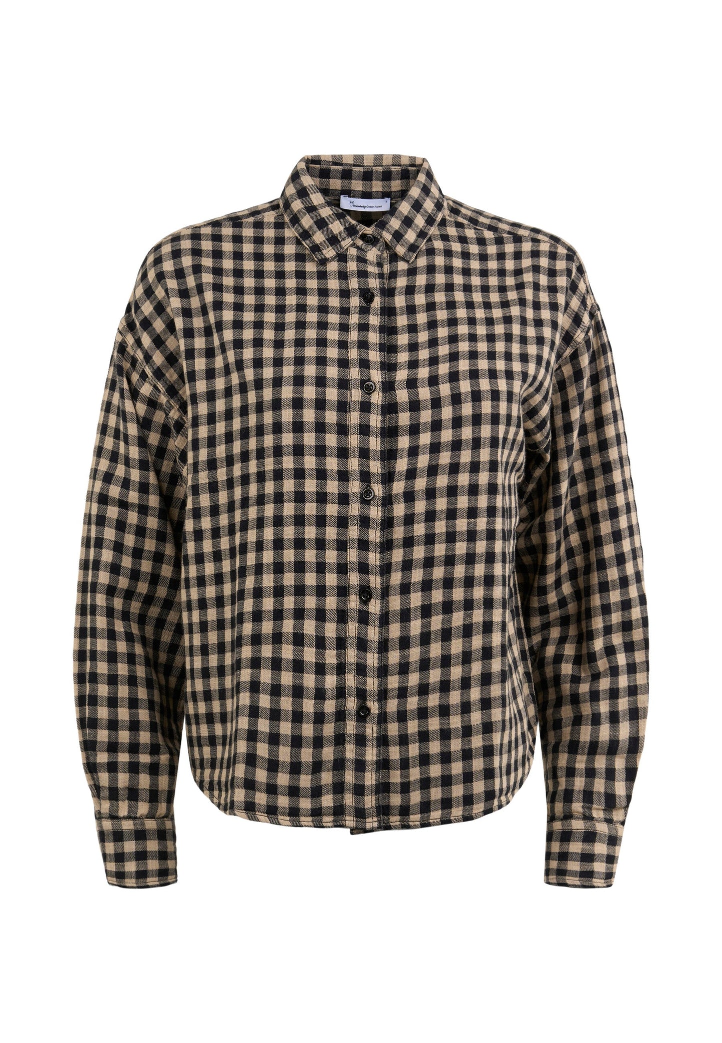 Chemise à carreaux en coton bio - boxy check shirt safari