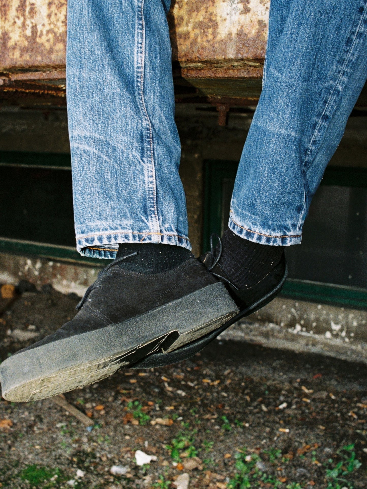 Jean droit en coton bio | bleu "rad rufus raw tracks"