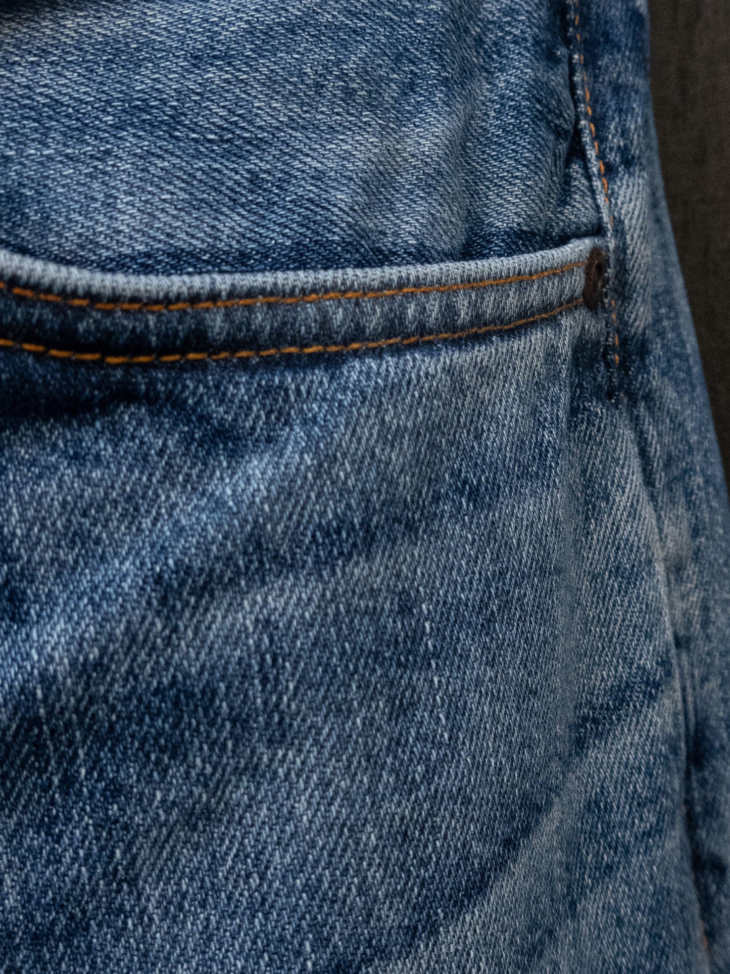 Jean droit en coton bio | bleu "rad rufus raw tracks"