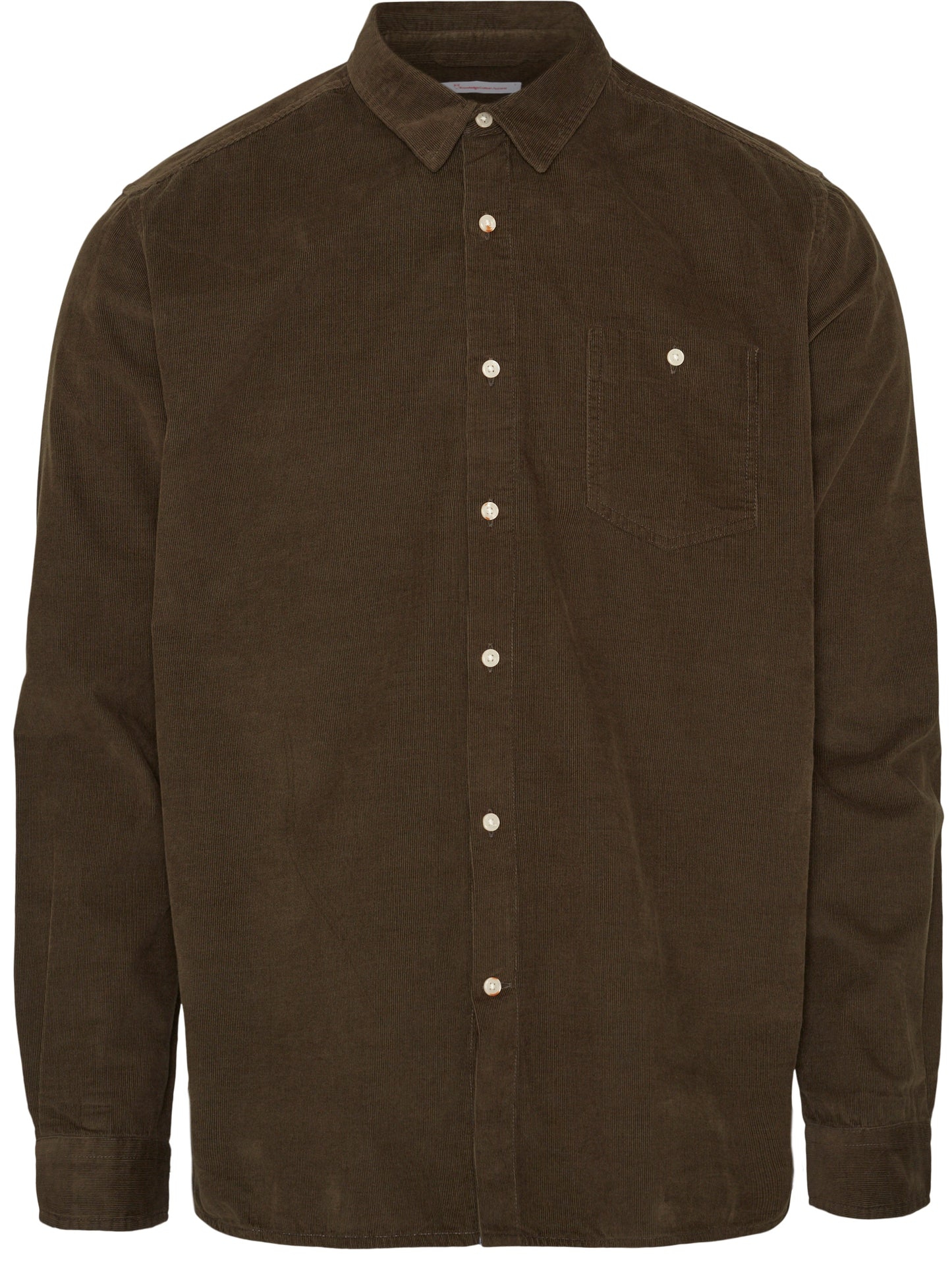 Chemise vert forêt velours fin de coton bio - baby cord custom fit shirt forrest night