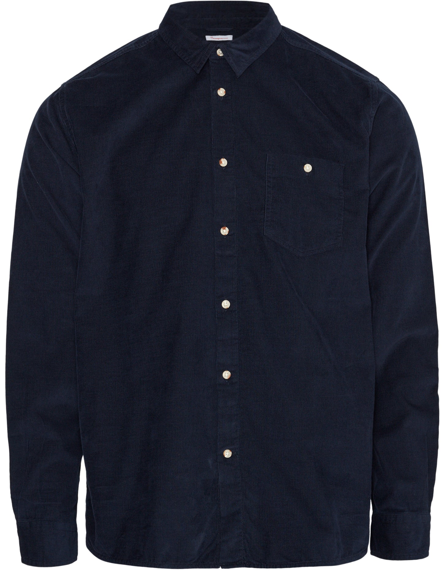 Chemise en velours côtelé bleu nuit  en coton bio - ELDER Total Eclipse