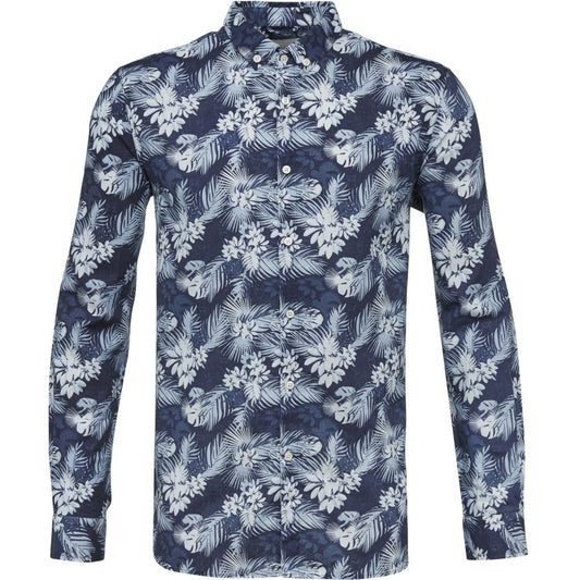 Chemise palmiers en coton bio et lin
