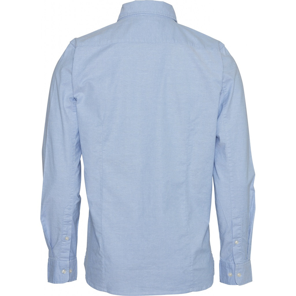 Chemise bleu ciel en coton bio - Stretched Oxford