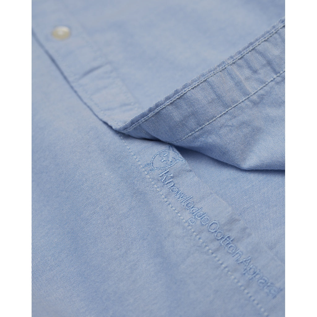 Chemise bleu ciel en coton bio - Stretched Oxford
