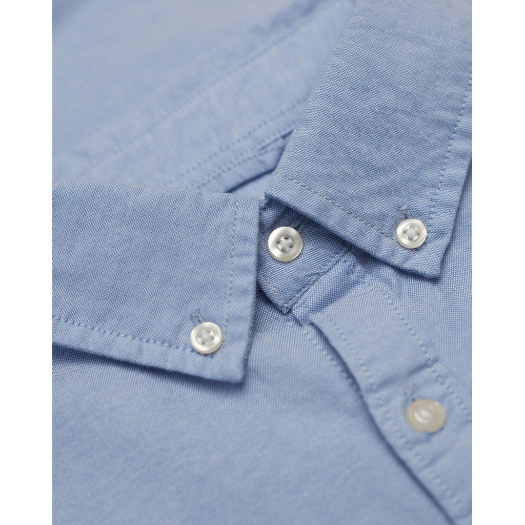 Chemise bleu ciel en coton bio - Stretched Oxford