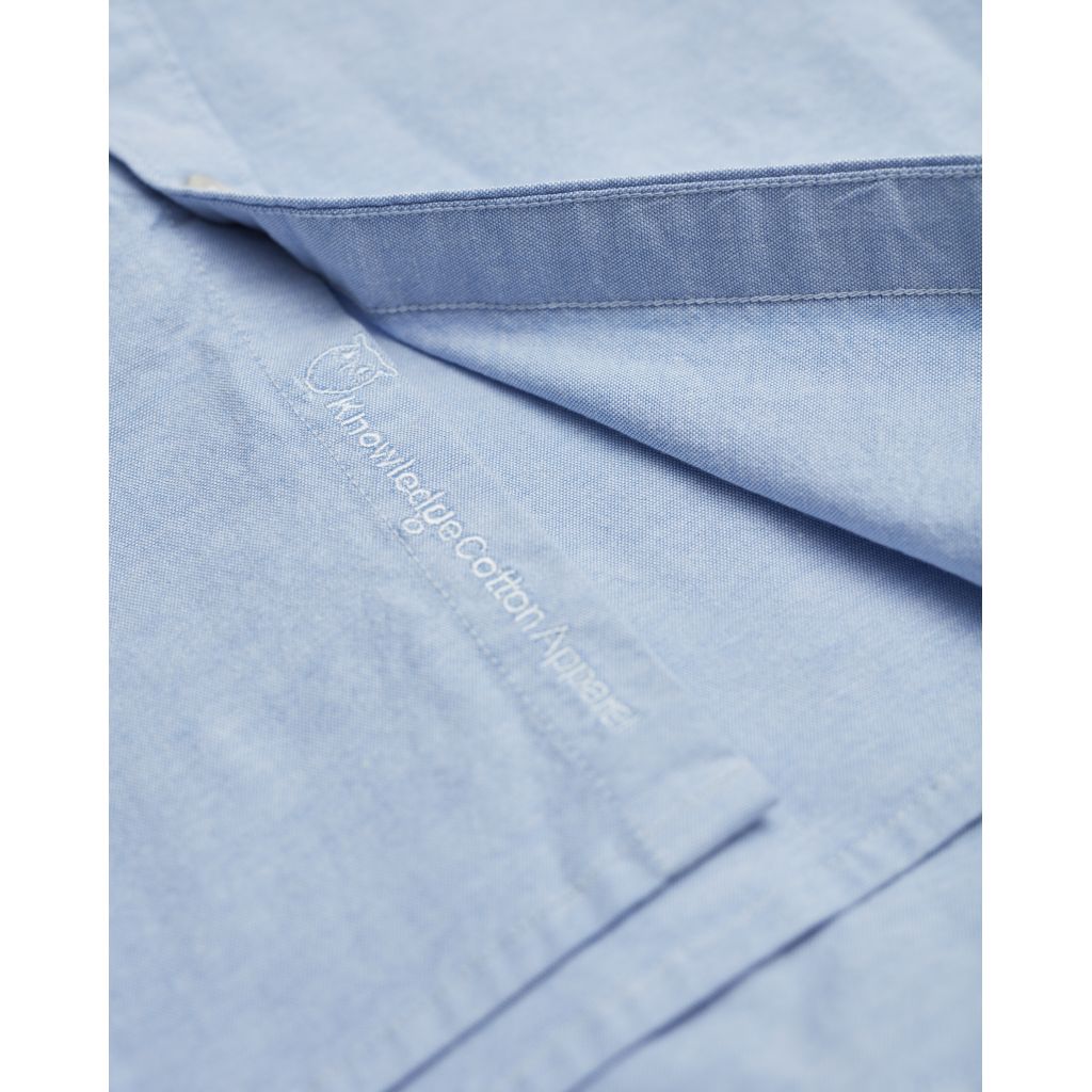 Chemise bleu ciel en coton bio - Stretched Oxford