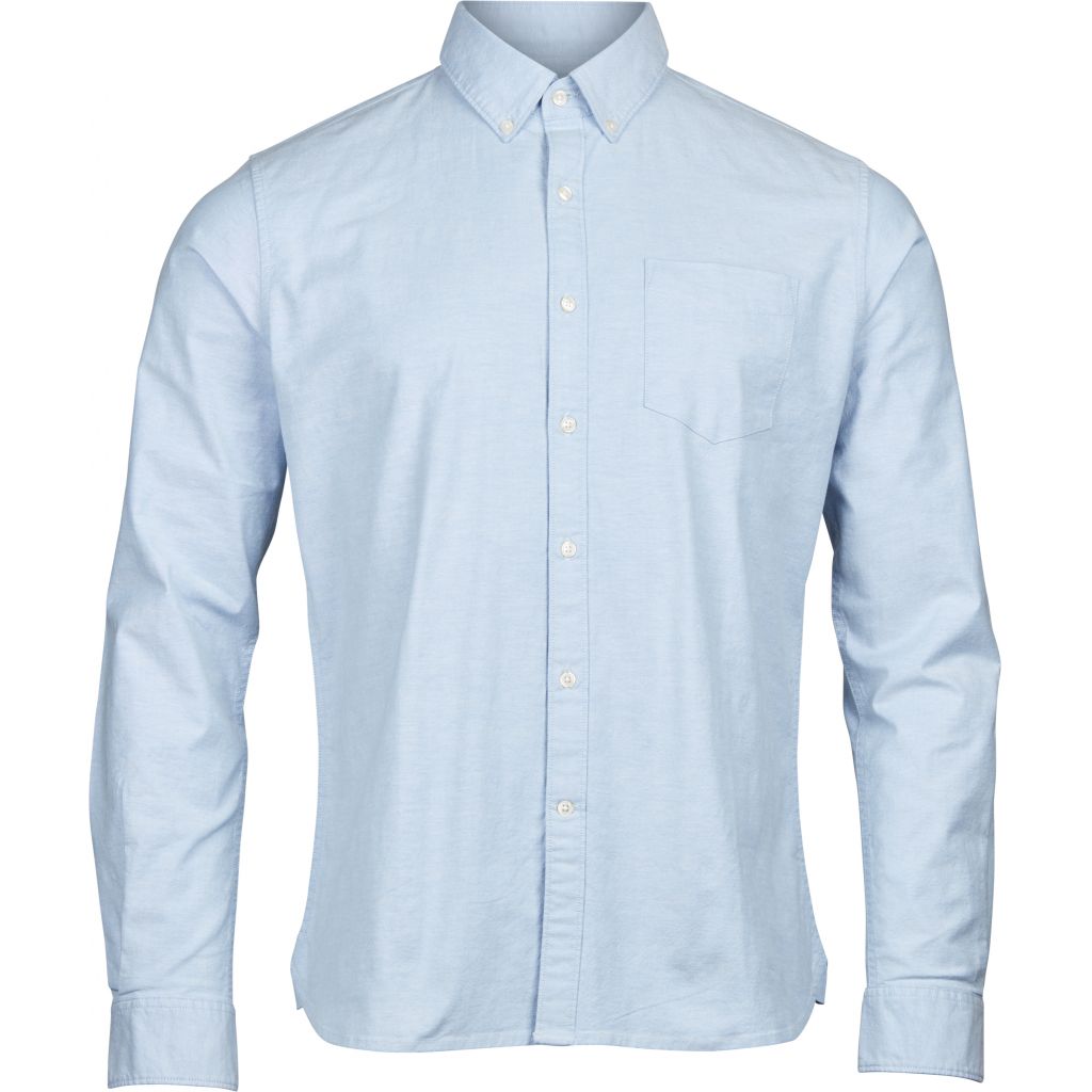 Chemise bleu ciel en coton bio - Stretched Oxford