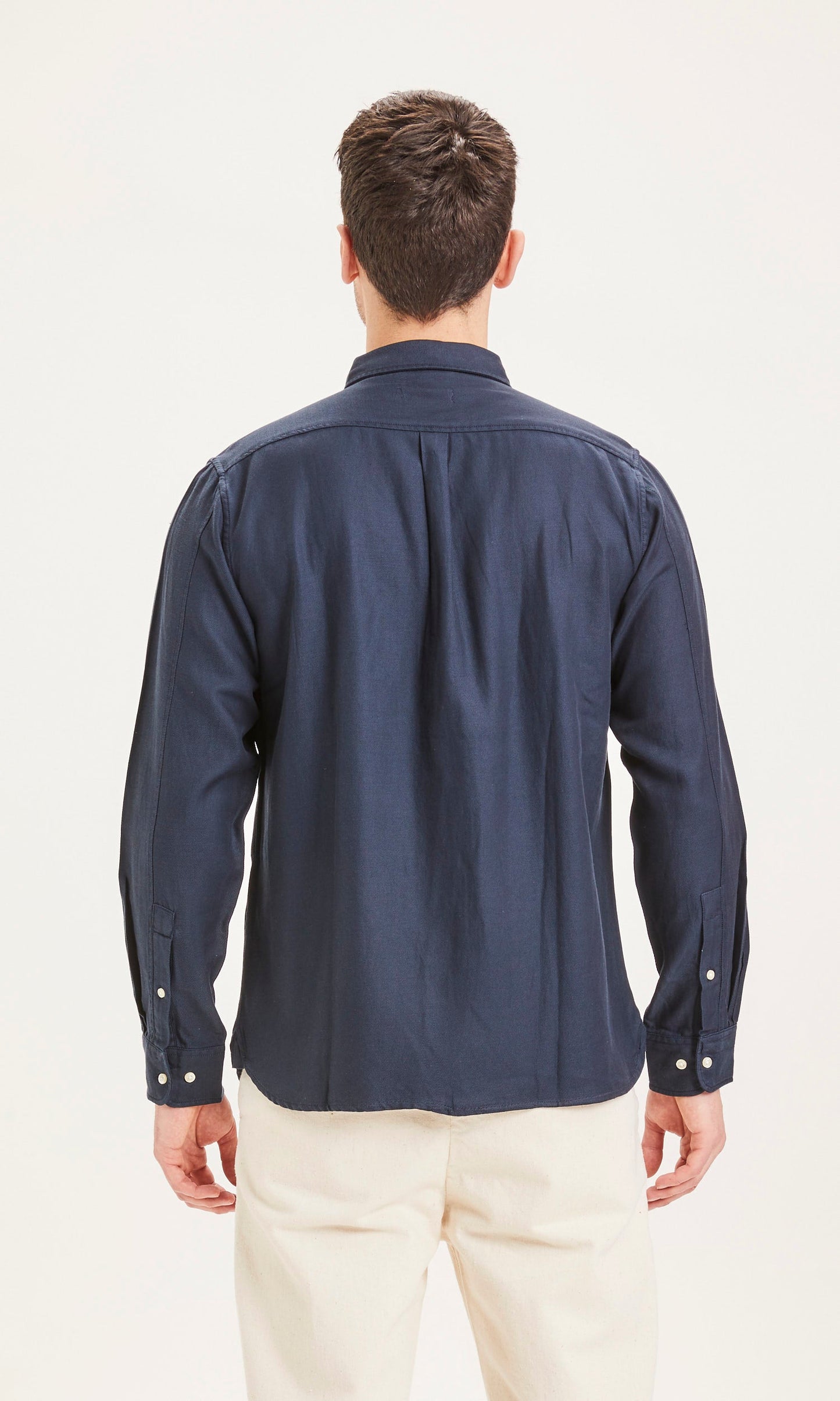 Chemise bleue en tencel et coton bio - LARCH Dark Denim