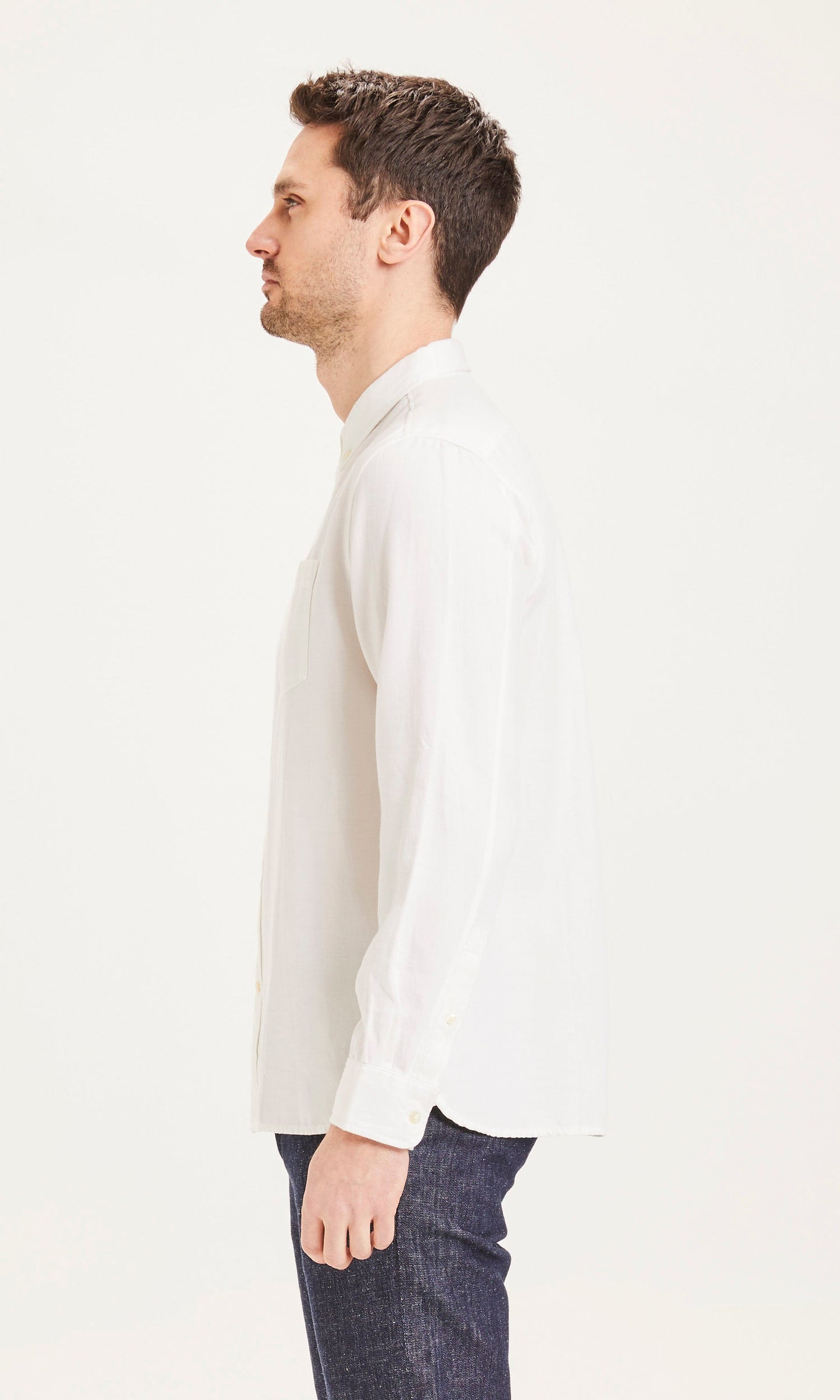 Chemise blanche en tencel et coton bio - Larch bright white