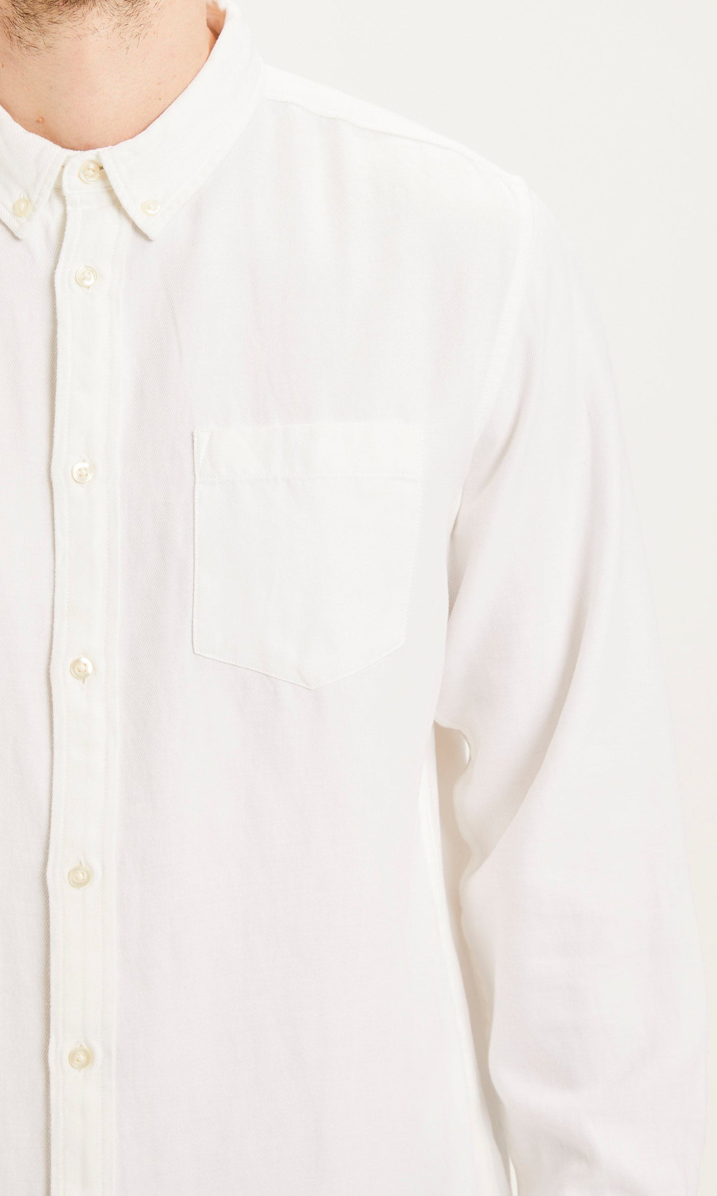Chemise blanche en tencel et coton bio - Larch bright white