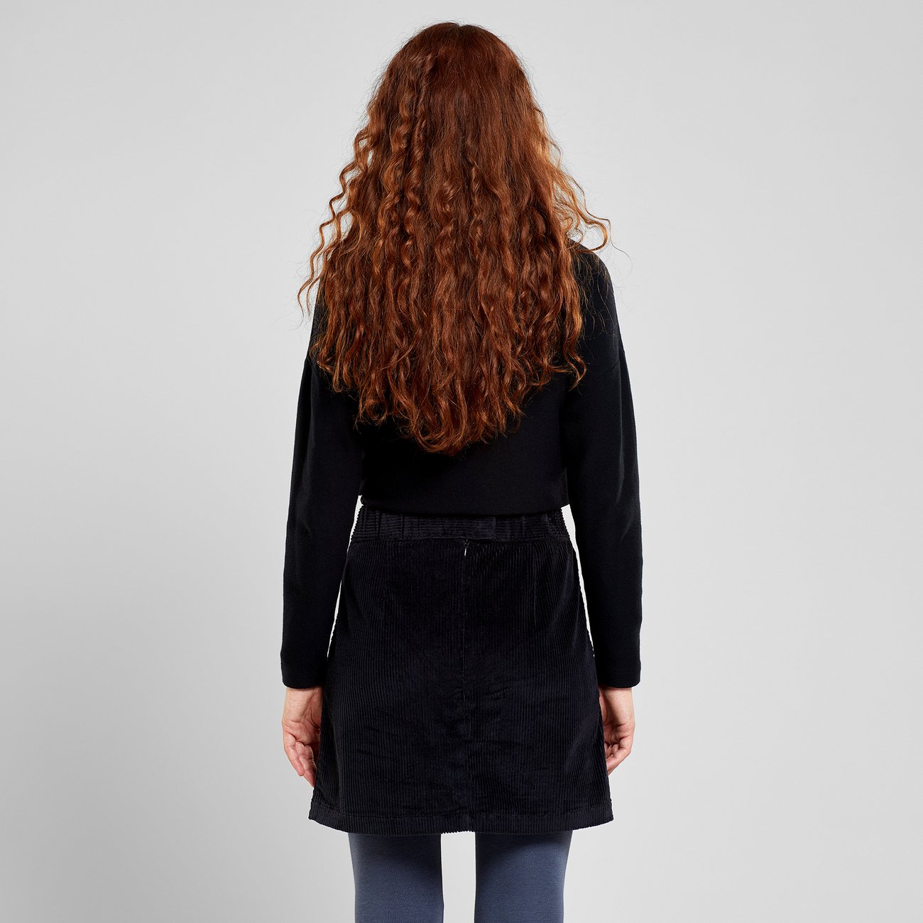 Jupe patineuse velours en coton bio | noir "skirt majorna corduroy black"