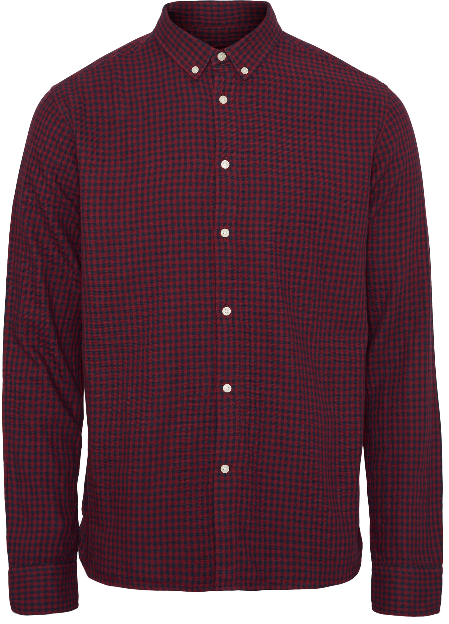 Chemise violette à carreaux en coton bio - LARCH