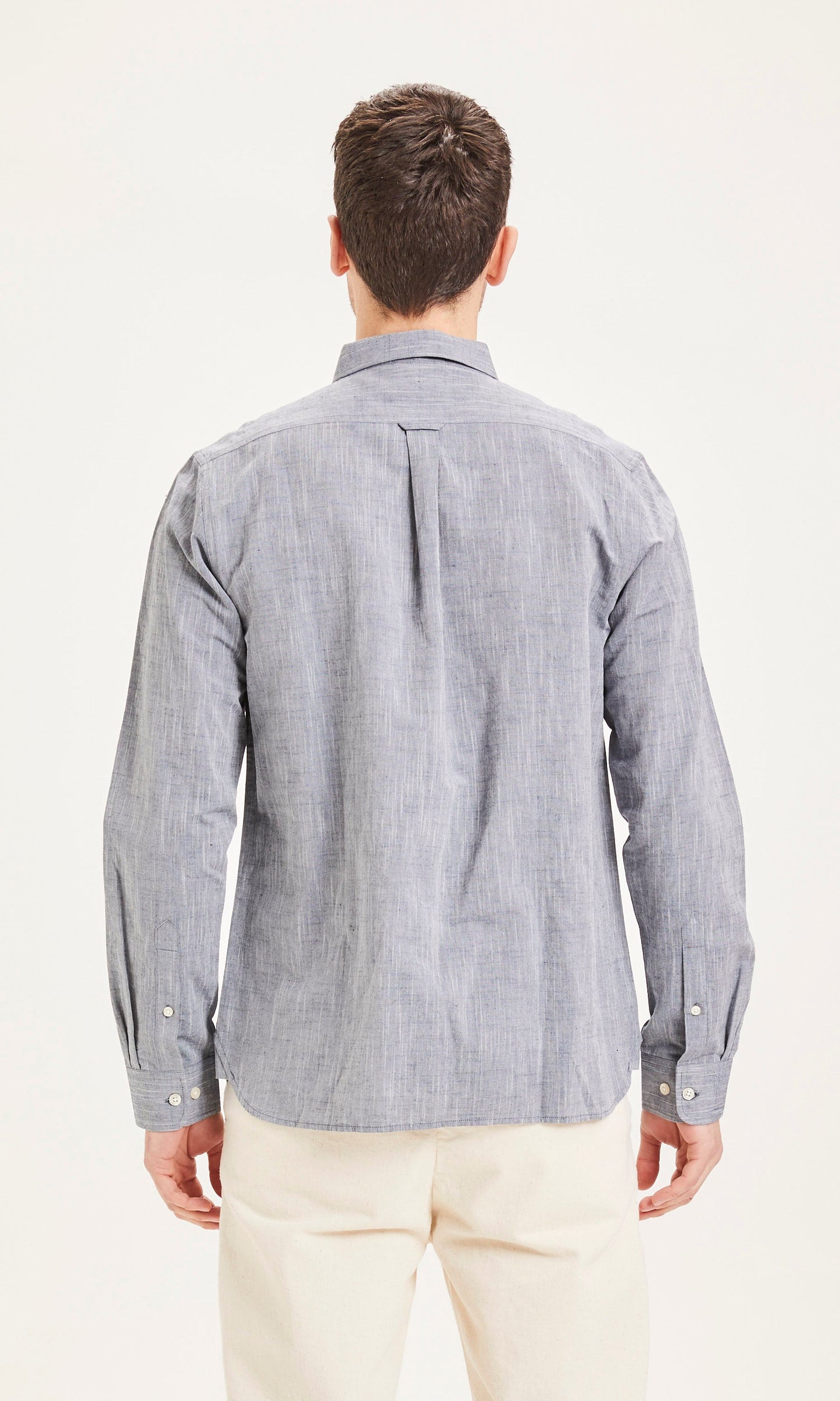 Chemise bleu nuit en lin - Larch total eclipse