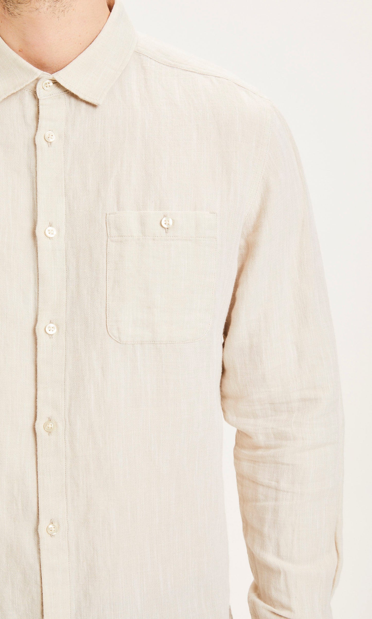 Chemise beige en lin - Larch