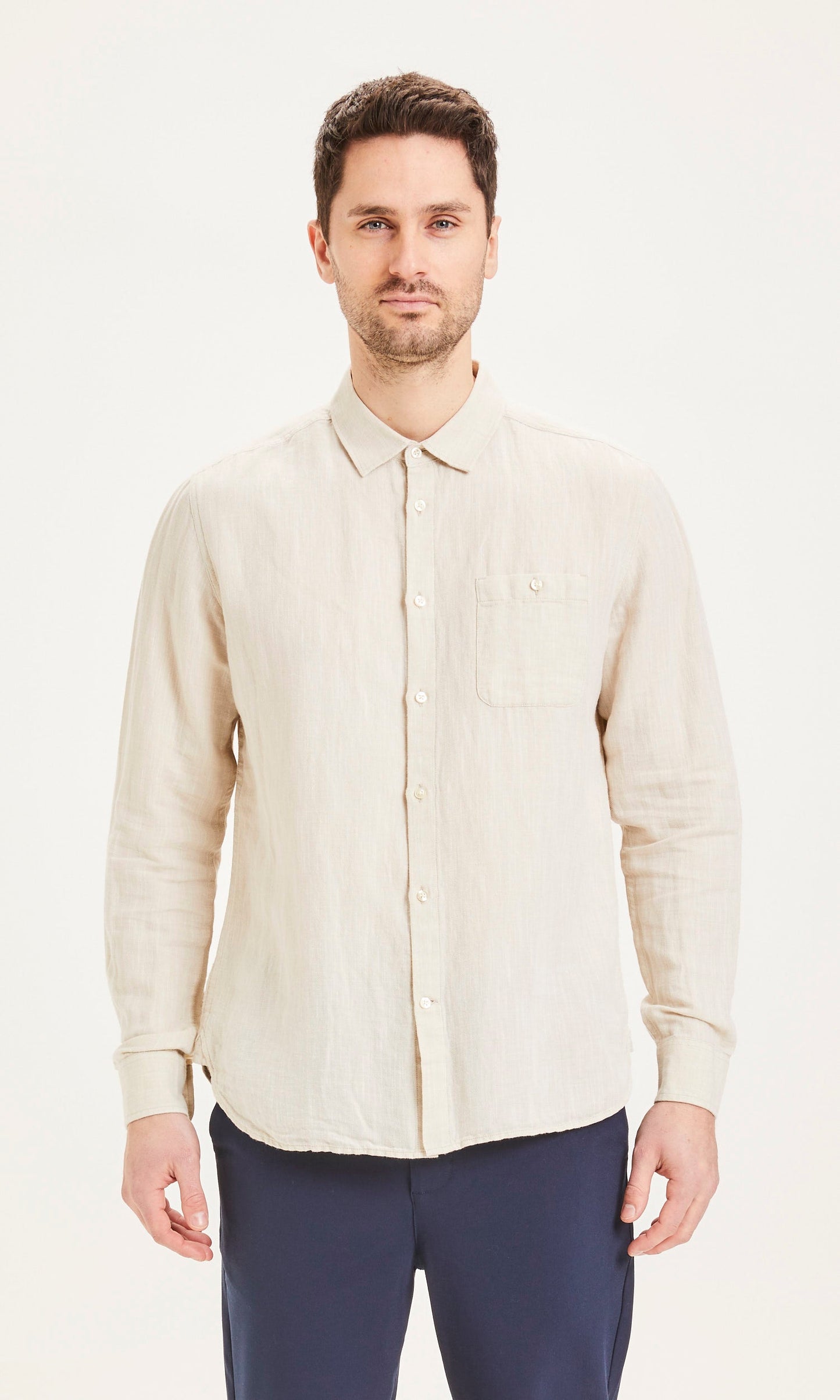 Chemise beige en lin - Larch