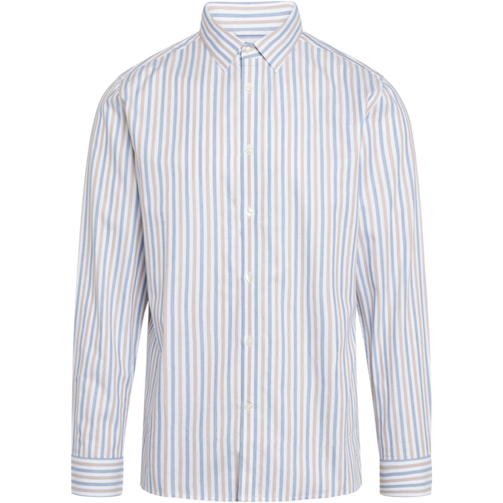 Chemise droite rayée de coton bio - Elder