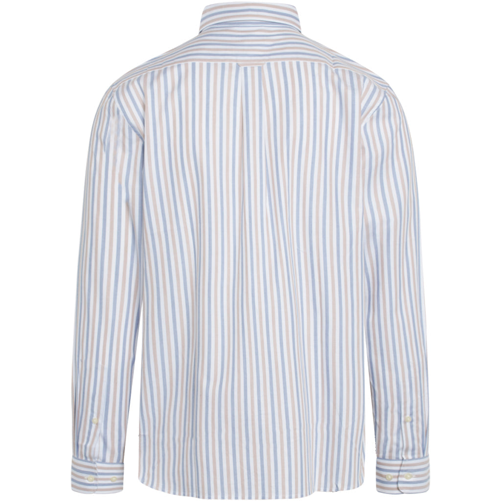 Chemise droite rayée de coton bio - Elder