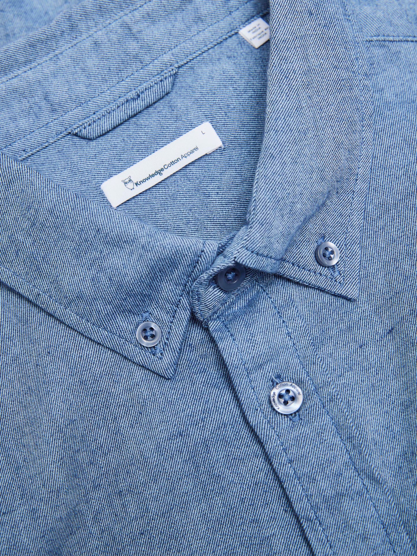 Chemise flanelle bleue en coton bio