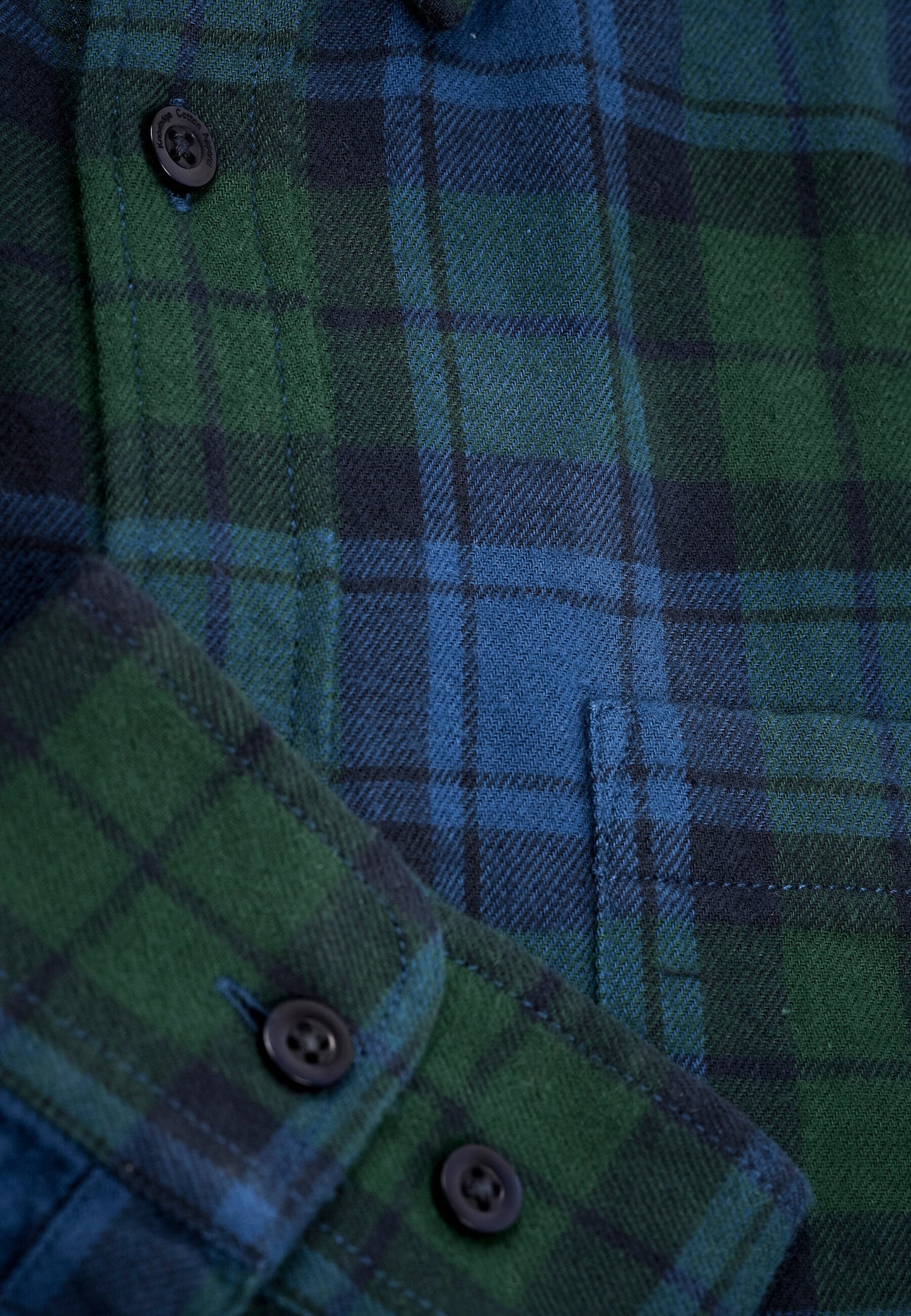 Chemise à carreaux flanelle légère en coton bio -custom fit shirt trekking green