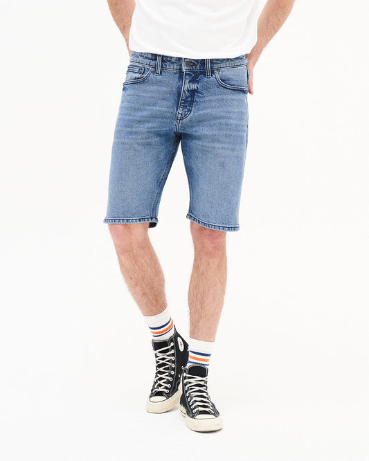 Short en jean en coton bio | Bleu délavé "jeff denim short light blue"