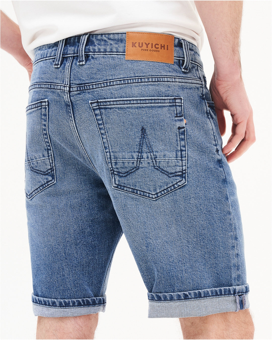 Short en jean en coton bio | Bleu délavé "jeff denim short light blue"