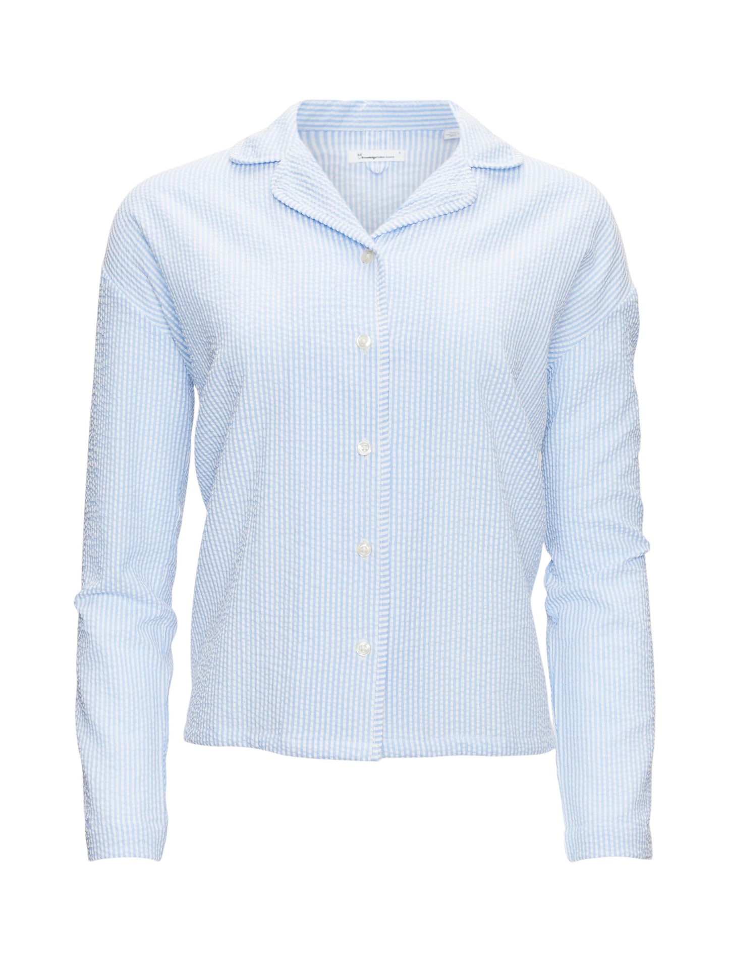 Ensemble de pyjama rayé bleu clair en coton bio - blue fog