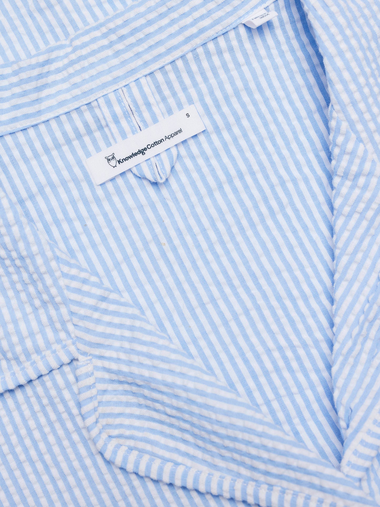 Ensemble de pyjama rayé bleu clair en coton bio - blue fog